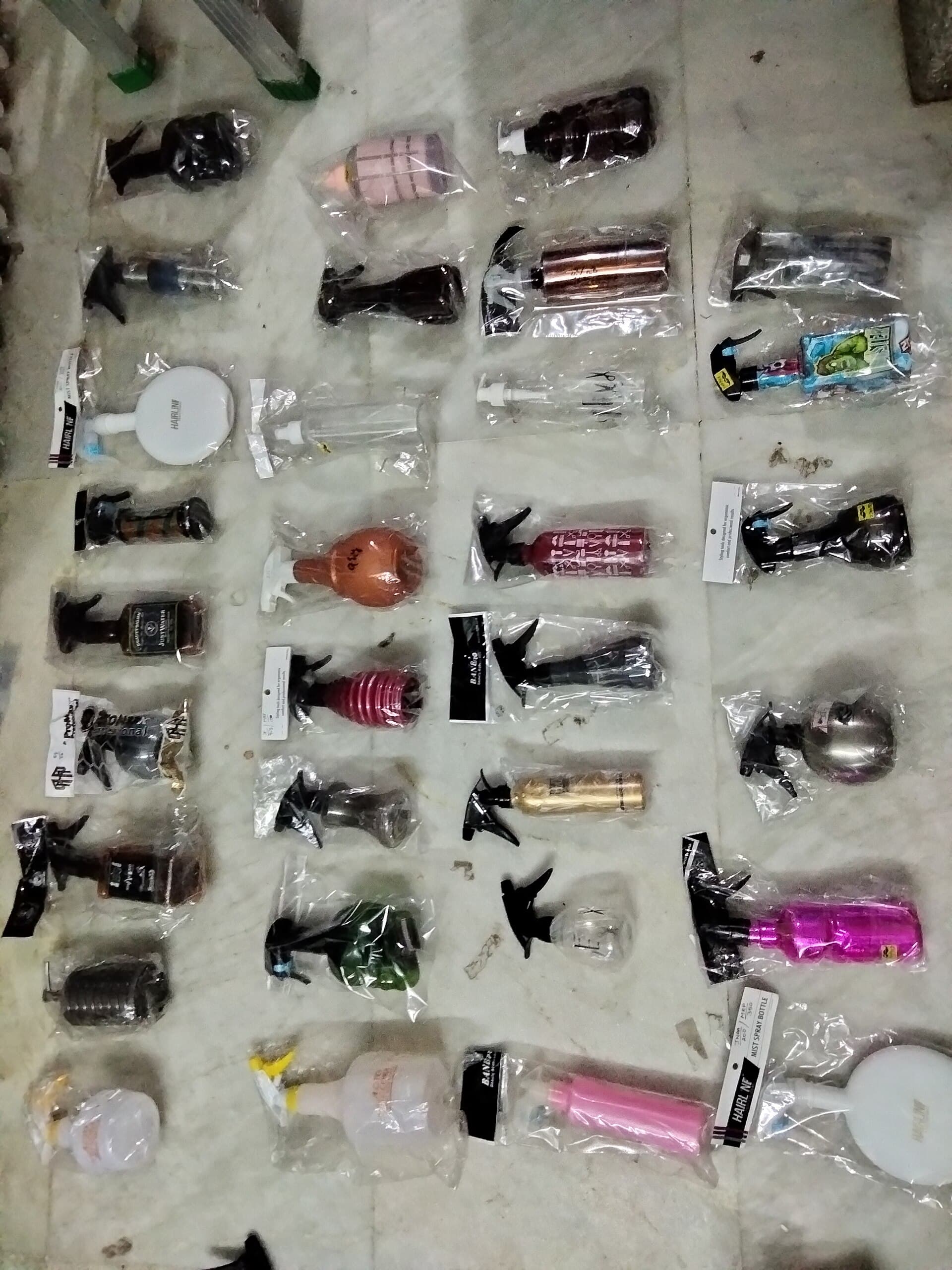Spray bottles used for cleaning solutions